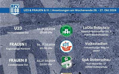 U23, Frauen und Dritte am Wochenende